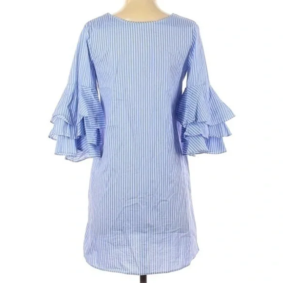 Zara Women’s Stripped Shift Summer Dress Size Small - Picture 6 of 8